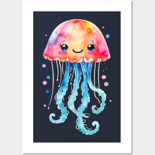 Kawaii Jelly Fish Kids Posters and Art